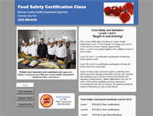 Tablet Screenshot of foodsafetyrochester.com